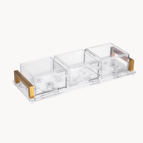 Orchid Dip Bowls Set