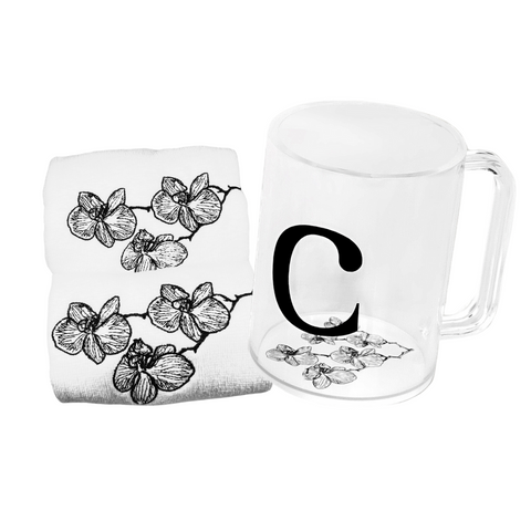 Orchid Wash Cup & Fingertip Towels Mishloach Manos