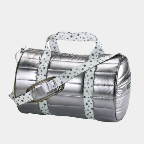 Puffer Metallic Duffel Bag